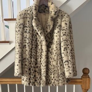 Vintage Faux Fur Coat size M